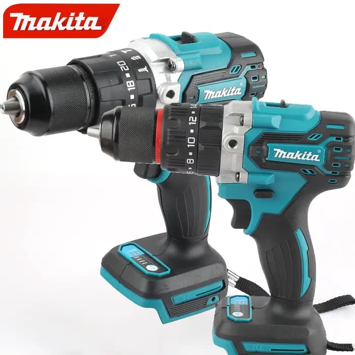 Makita DDF487 Perceuse à percussion électrique sans balais 18V lithium-ion 13mm rouge et noir à couple élevé pour usage domestique