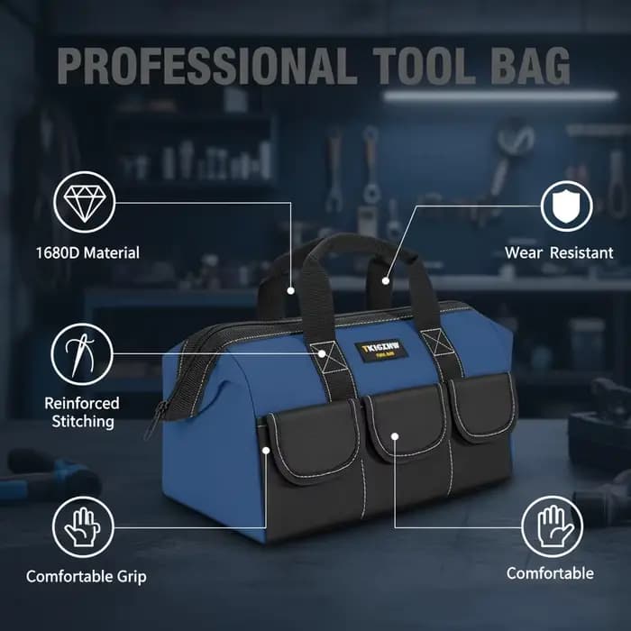 Sac de rangement pour outils bleu TKIGZNWB012-1 en polyester durable