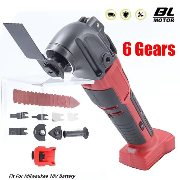 Pour Milwaukee 18V batterie électrique oscillant outil multifonction 6 vitesses sans fil Vibration tondeuse scie de coupe outils électriques