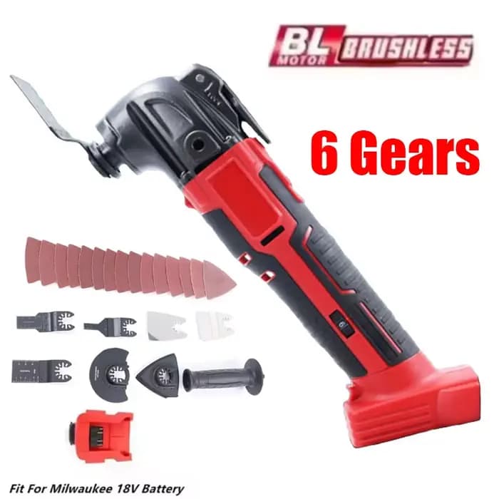 Pour Milwaukee 18V batterie électrique oscillant outil multifonction 6 vitesses sans fil Vibration tondeuse scie de coupe outils électriques