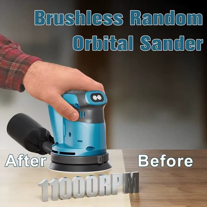 Ponceuse orbitale aléatoire sans fil 125mm pour Makita 18V batterie meuleuse à bois polissage électrique rectifieuse