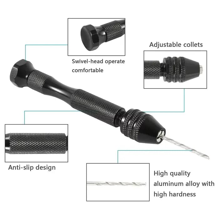 49 pièces 0.2-3.4mm ensemble de perceuse à main Mini foret