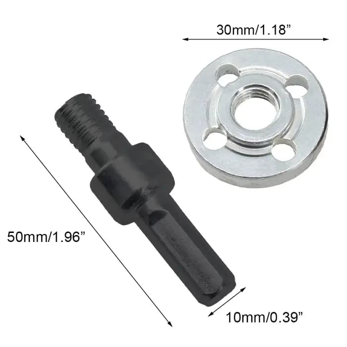 1 ensemble d'adaptateurs de perceuse électrique de 10 mm pour meuleuse d'angle