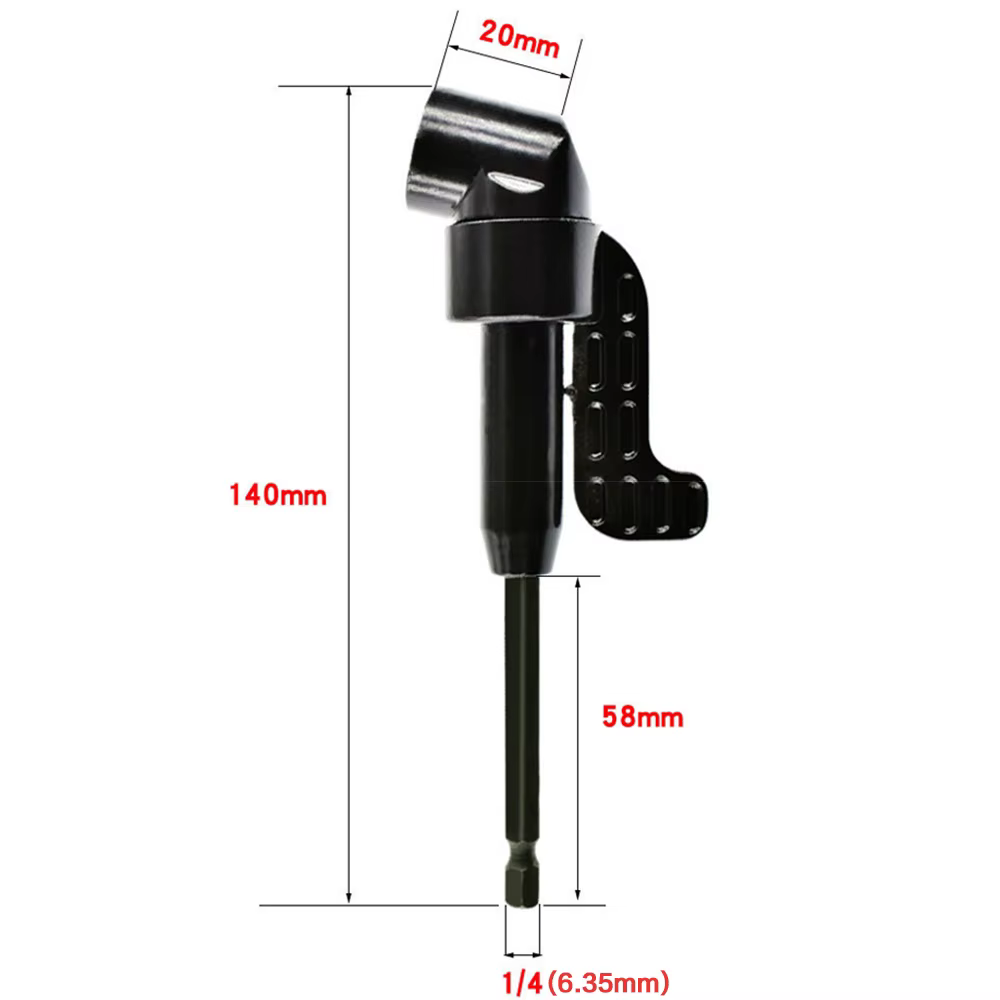 STONEGO Adaptateur de support de douille de tournevis d'extension d'angle de 105 degrés pour embout 