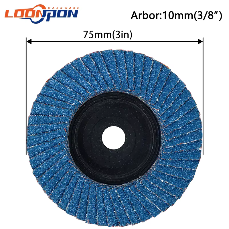 YKLP disques à lamelles 75mm meuleuses en zircone disque de ponçage Type 27 meules pour tôle d'acier