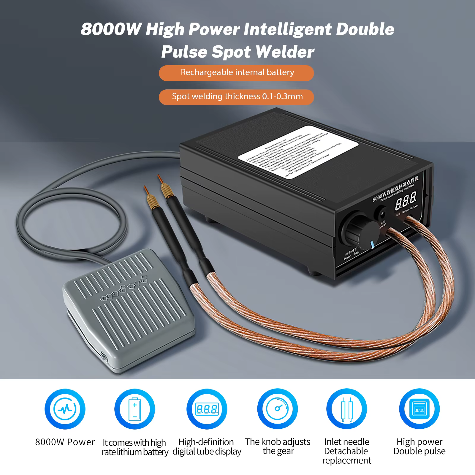 OWJHE 8000W Mini Kit de soudage par points bricolage Automat 18650 batterie Pack soudage Portable Ma