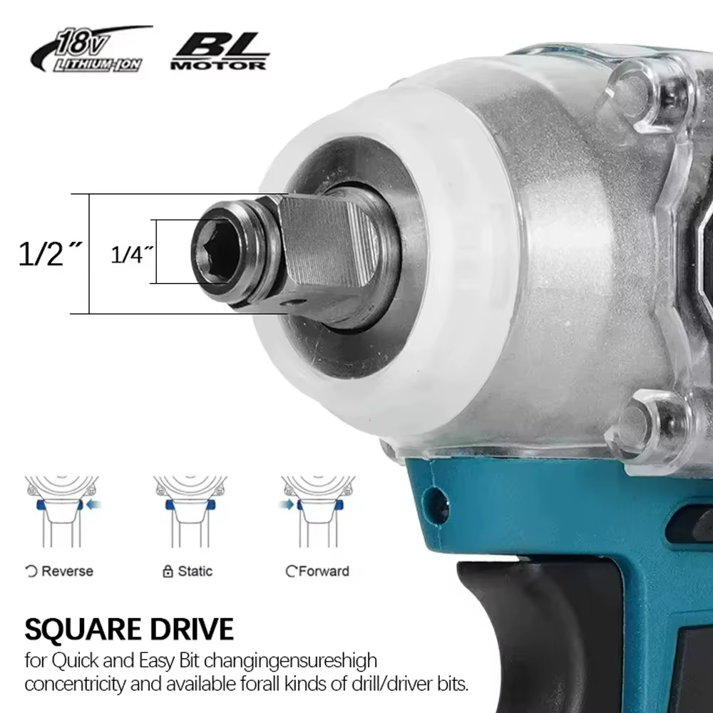Makita DTW285 18V tournevis électrique sans brosse 280N.m 1/2 "prise perceuse-visseuse Rechargeable 