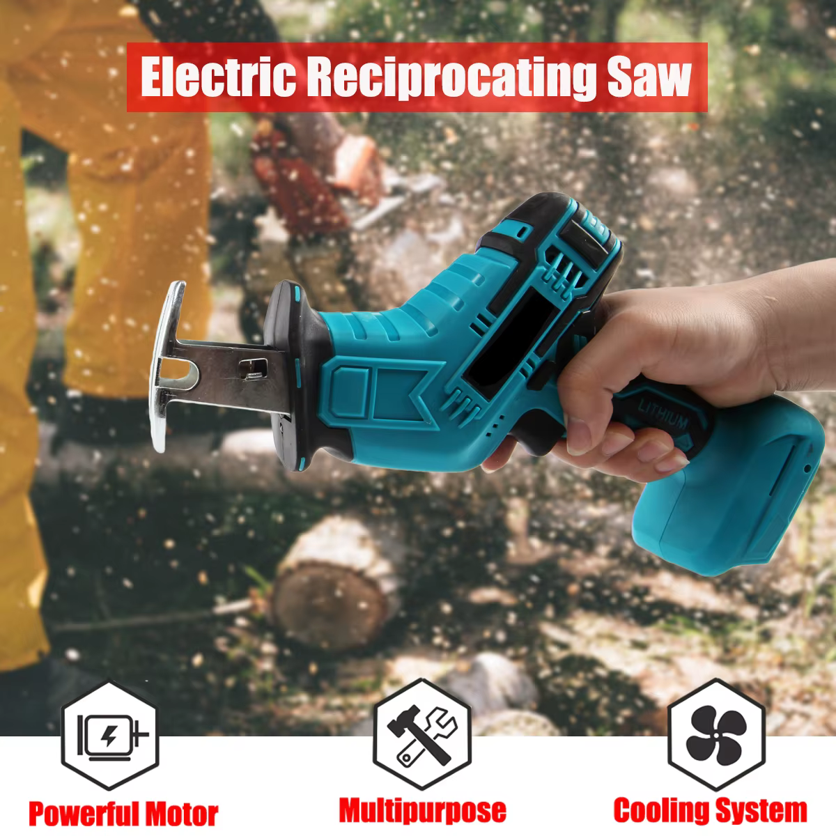 OWJHE scie alternative sans brosse scie alternative outils électriques sans fil portables avec 4 lam
