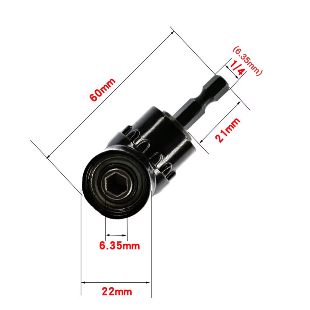 STONEGO Adaptateur de support de douille de tournevis d'extension d'angle de 105 degrés pour embout 