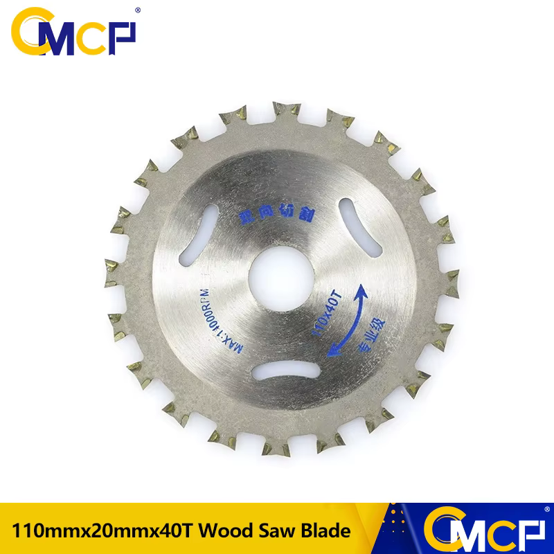 Lame de scie circulaire TCT à pointe double face, 110mm x 20mm 40T, disque de coupe polyvalent pour 