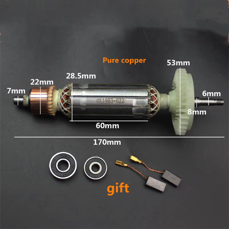 Rotor de meuleuse d'angle pour Bosch GWS 7-100/7-100T/7-125/125T, accessoires de meuleuse d'angle