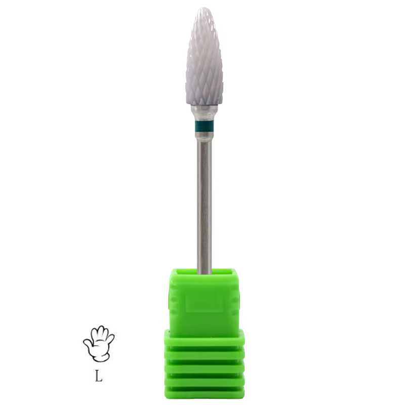 Fraise à bosse gauche, forets à ongles en céramique, accessoires de Machine de manucure électrique, 