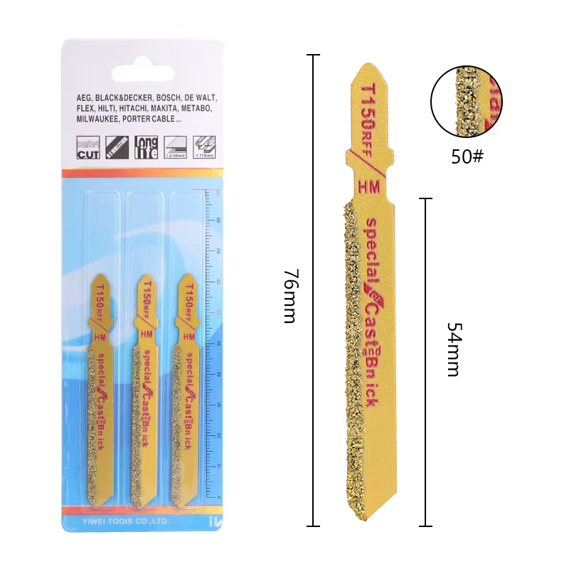 Lame de scie sauteuse diamant brasé CMCP 3 pièces 4 ''grain 50 lame de scie alternative pour carreau