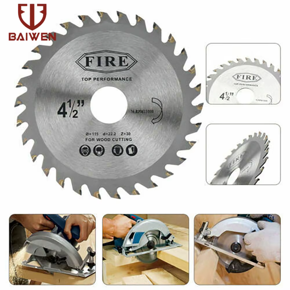 Lame de scie circulaire 110mm/115mm/125mm, disques de coupe du bois, roues de coupe en alliage, outi