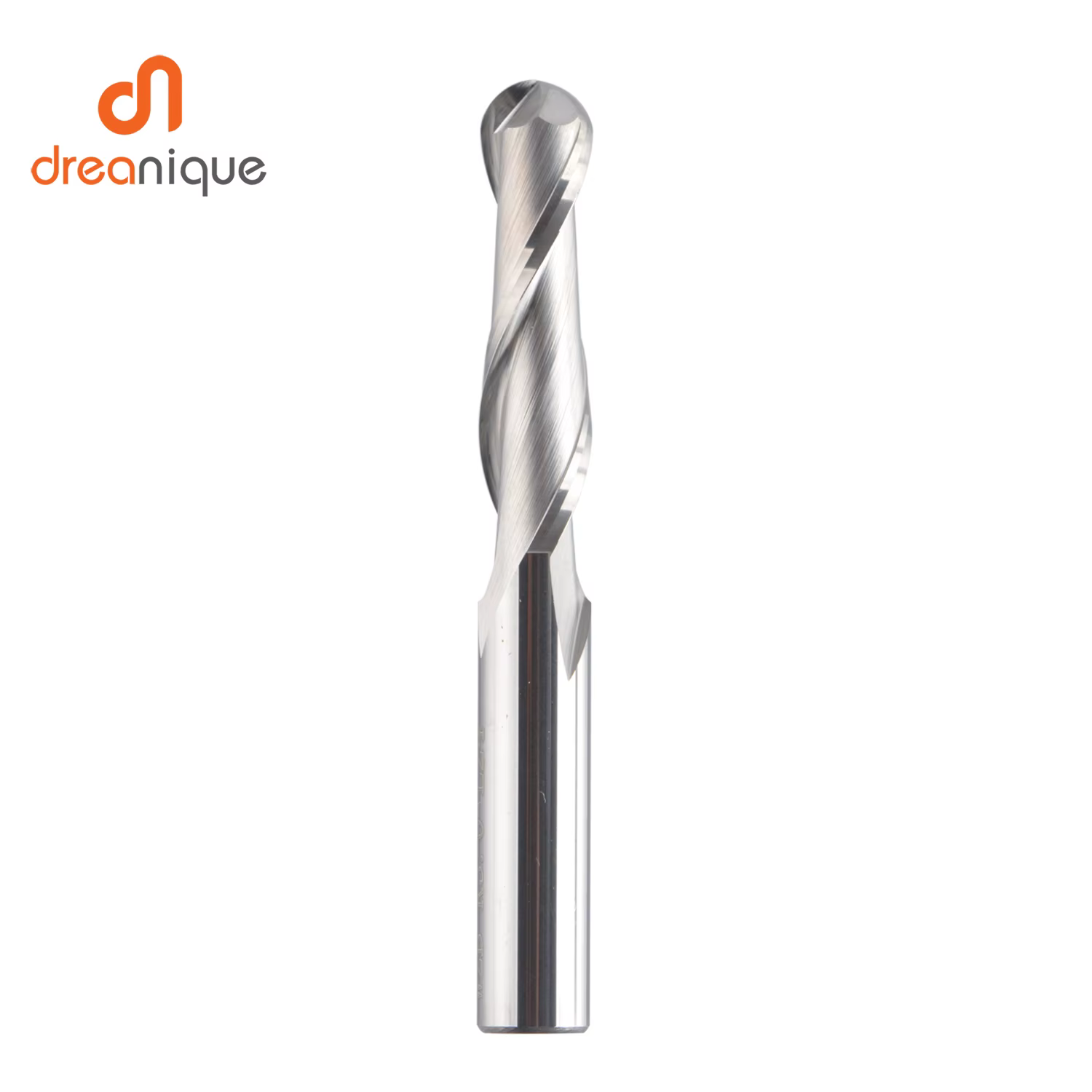 Dreanique 1pc fraise à bout sphérique en carbure 2 cannelures R0.5-R4.0 fraise en bout pour bois et 