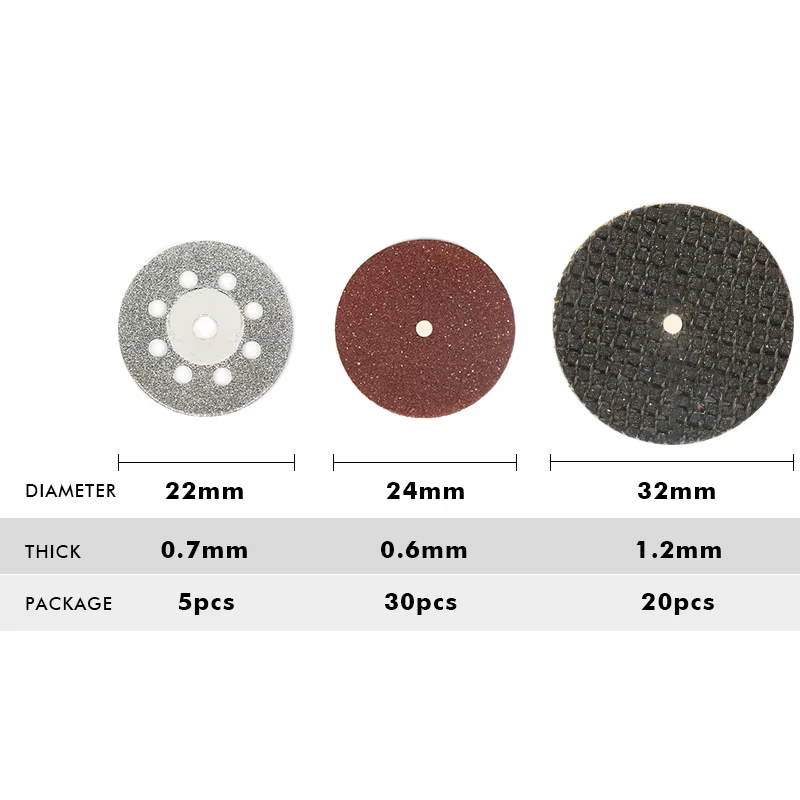 Disques de coupe pour accessoires Dremel, Mini perceuse, disque de meulage, têtes d'outils de gravur