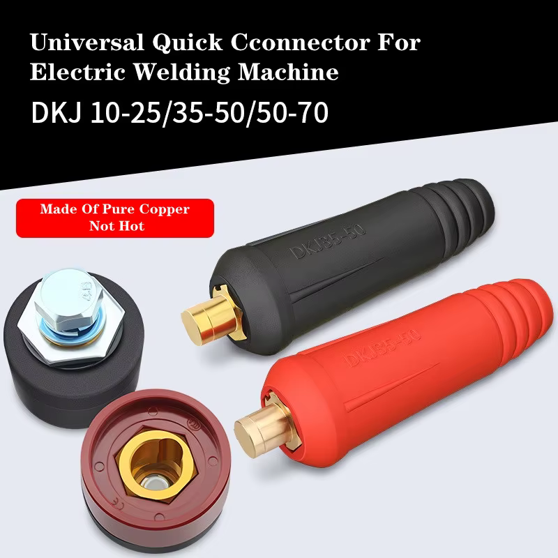 1 jeu de connecteurs de câble pour Machine à souder européenne, raccord rapide DKJ 10-25 35-50 50-70