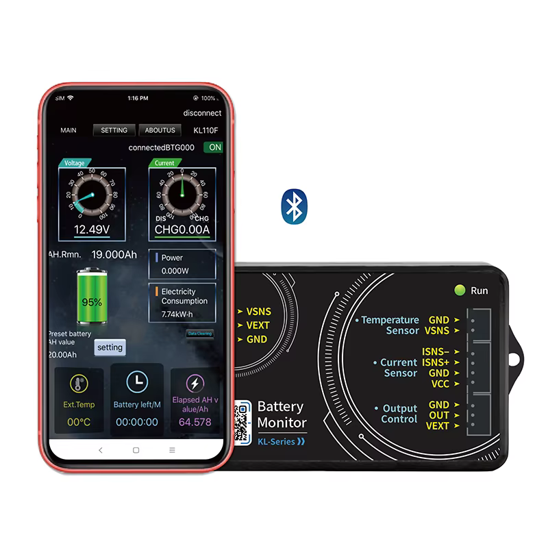 KL110F compteur Coulomb Bluetooth de haute précision batterie au Lithium batterie de voiture détecte