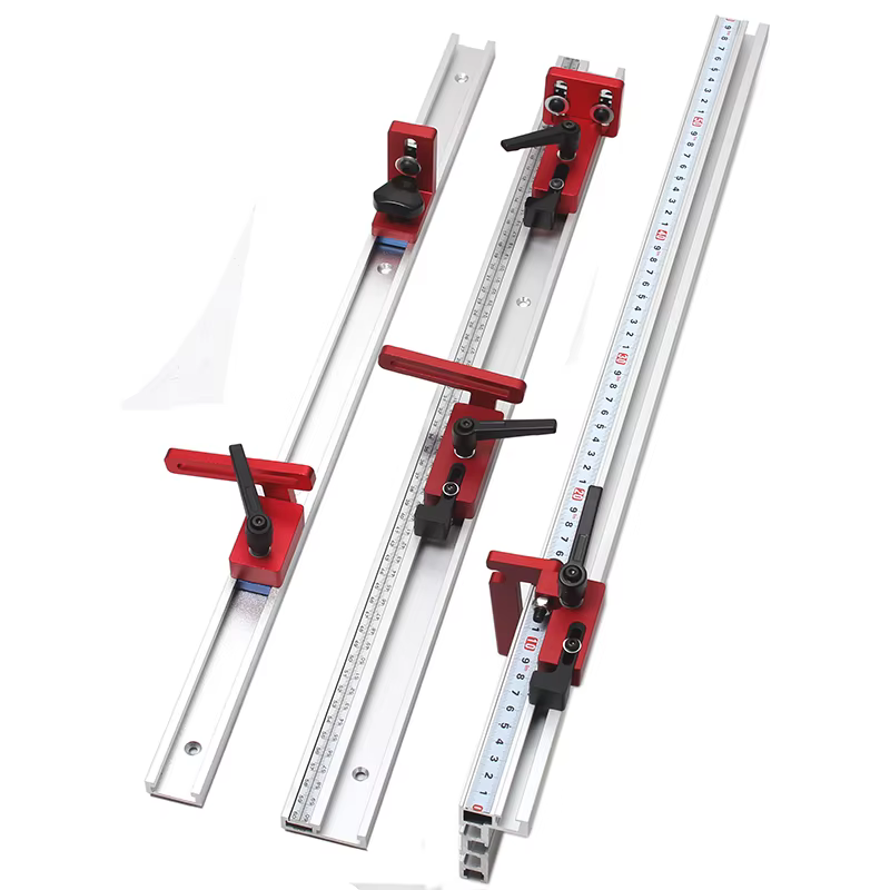 Arrêt de piste en T pour le travail du bois, limiteur de fente en T, clôture à onglet en aluminium,