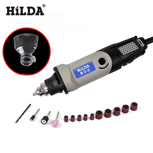 HILDA 400W outil rotatif 6 positions outils de meulage Mini perceuse meuleuse électrique outils élec