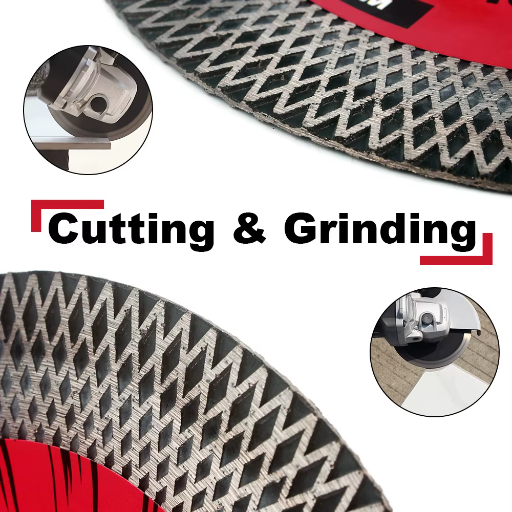Coupe et meulage de disque de diamant de porcelaine turbo, lame de super carrelage, carreaux de porc
