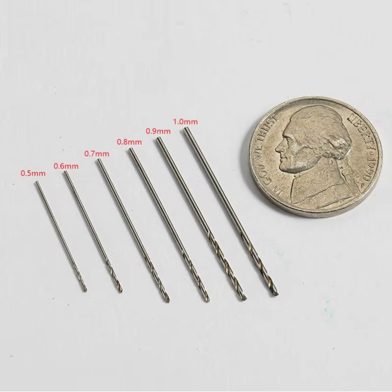10 pièces de haute qualité HSS foret hélicoïdal à tige droite 0.3-3.5mm jeu de forets hélicoïdaux po