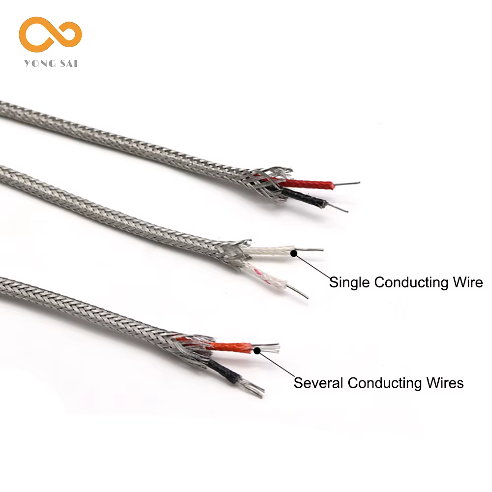10M 20M 50m 100m K J PT100 Type 0-800 degrés 600 ℃   Fil blindé de compensation de ligne de mesure d