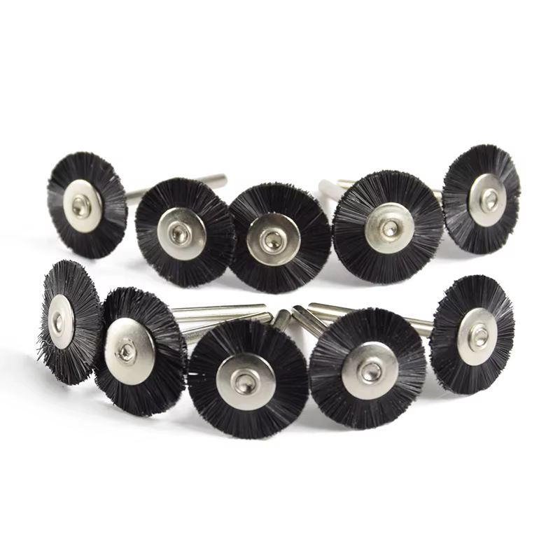 CMCP 10 pièces 22mm fil de polissage brosse ensemble 3.0mm tige acier inoxydable/Nylon/laiton pour p