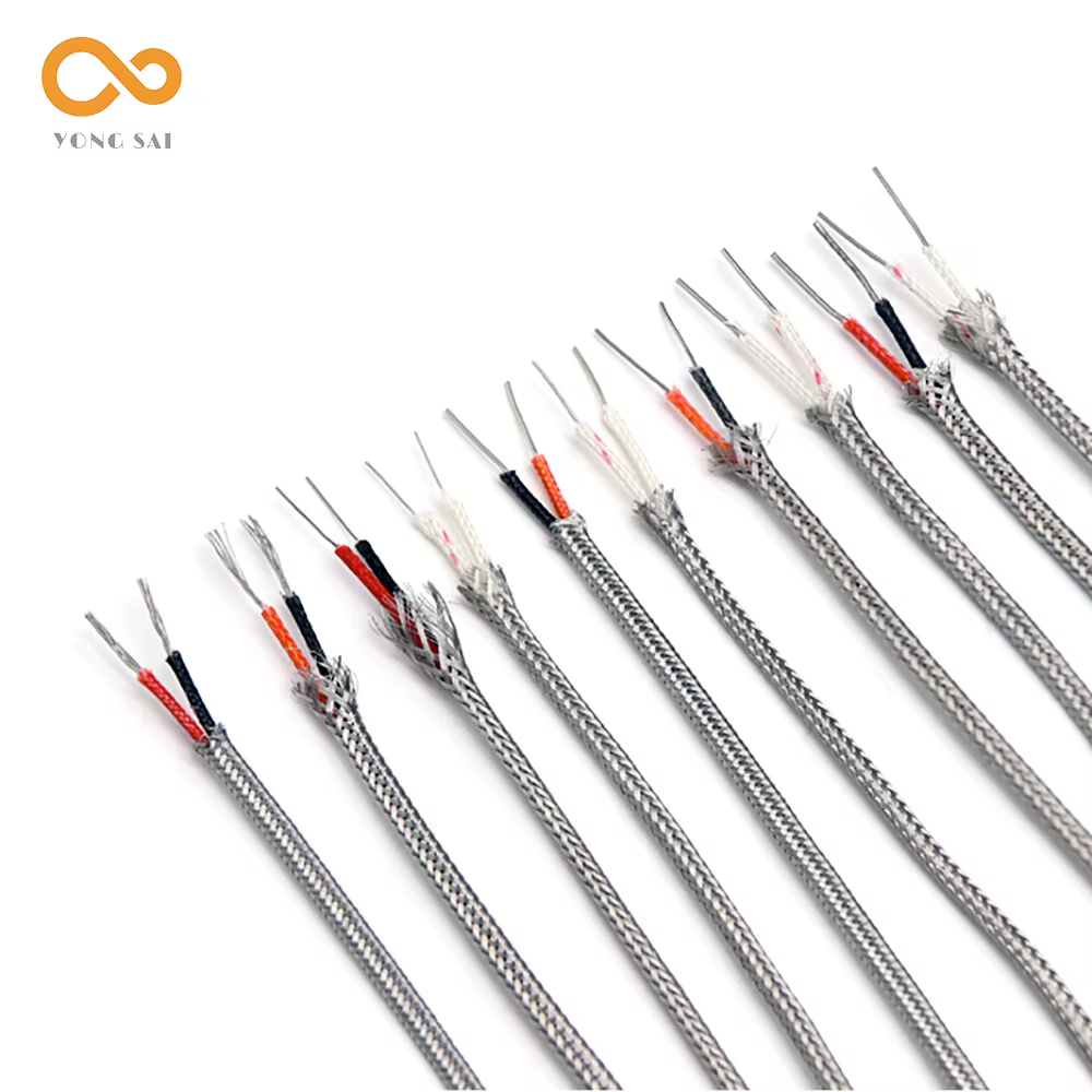 10M 20M 50m 100m K J PT100 Type 0-800 degrés 600 ℃   Fil blindé de compensation de ligne de mesure d