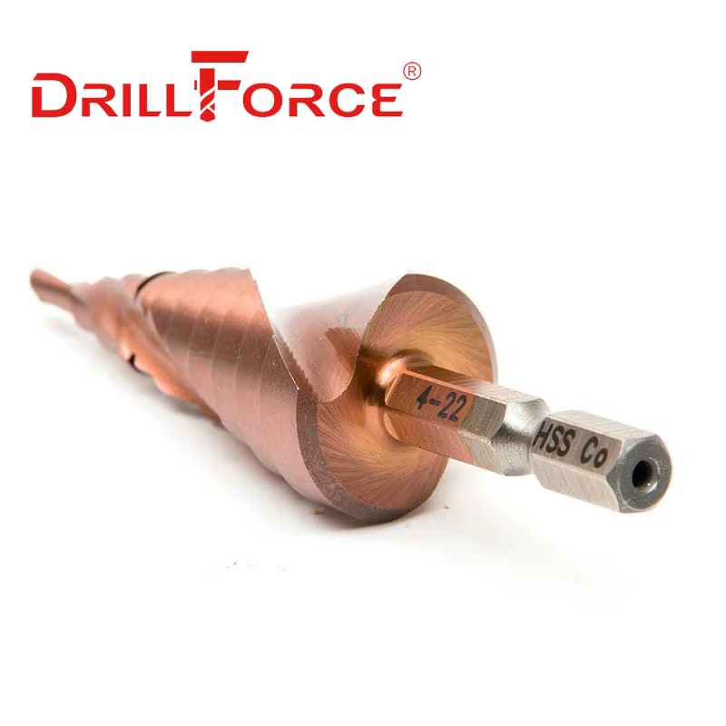 Drillforce M35 5% foret étagé au Cobalt HSSCO cône outil métallique coupe-trou 3-12/3-14/4-12/4-20/4