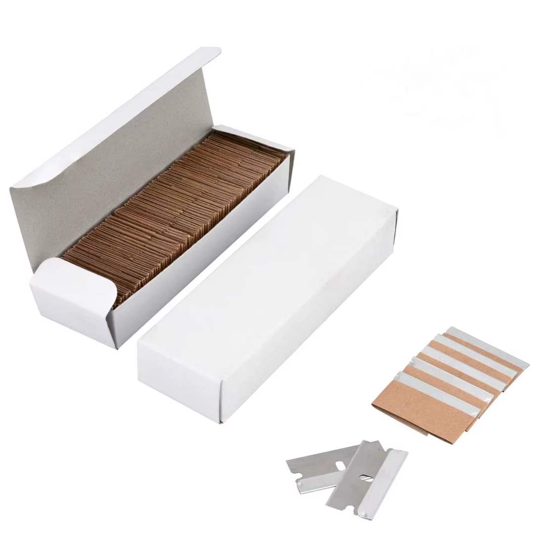 50pcs 100 pièces lame de rasoir grattoir métal verre colle nettoyant dissolvant couteau remplacement