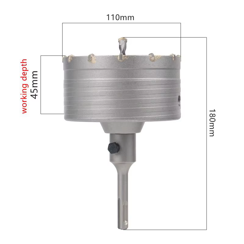 HEDA 110mm béton carbure alliage noyau scie cloche SDS PLUS électrique foret creux climatisation tuy