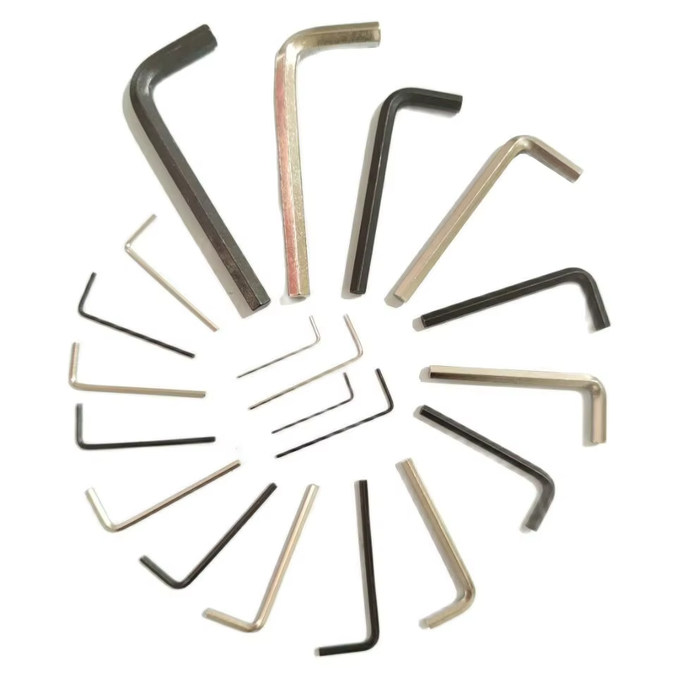 1 pièces clé Allen en forme de L argent noir clé hexagonale clé Allen 0.9mm 1.27mm 1.5mm 2mm 2.5mm 3