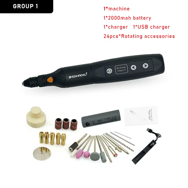 Mini meuleuse perceuse sans fil aste perfecBattery gravure LED variable 5 vitesses goroutil à distan