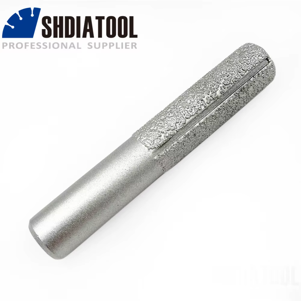 SHDIATOOL – coupe droite No.1, pour pierre brasée sous vide, mèches de routeur en diamant, tige de 1