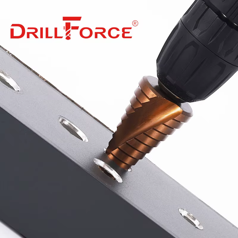 Drillforce M35 5% foret étagé au Cobalt HSSCO cône outil métallique coupe-trou 3-12/3-14/4-12/4-20/4