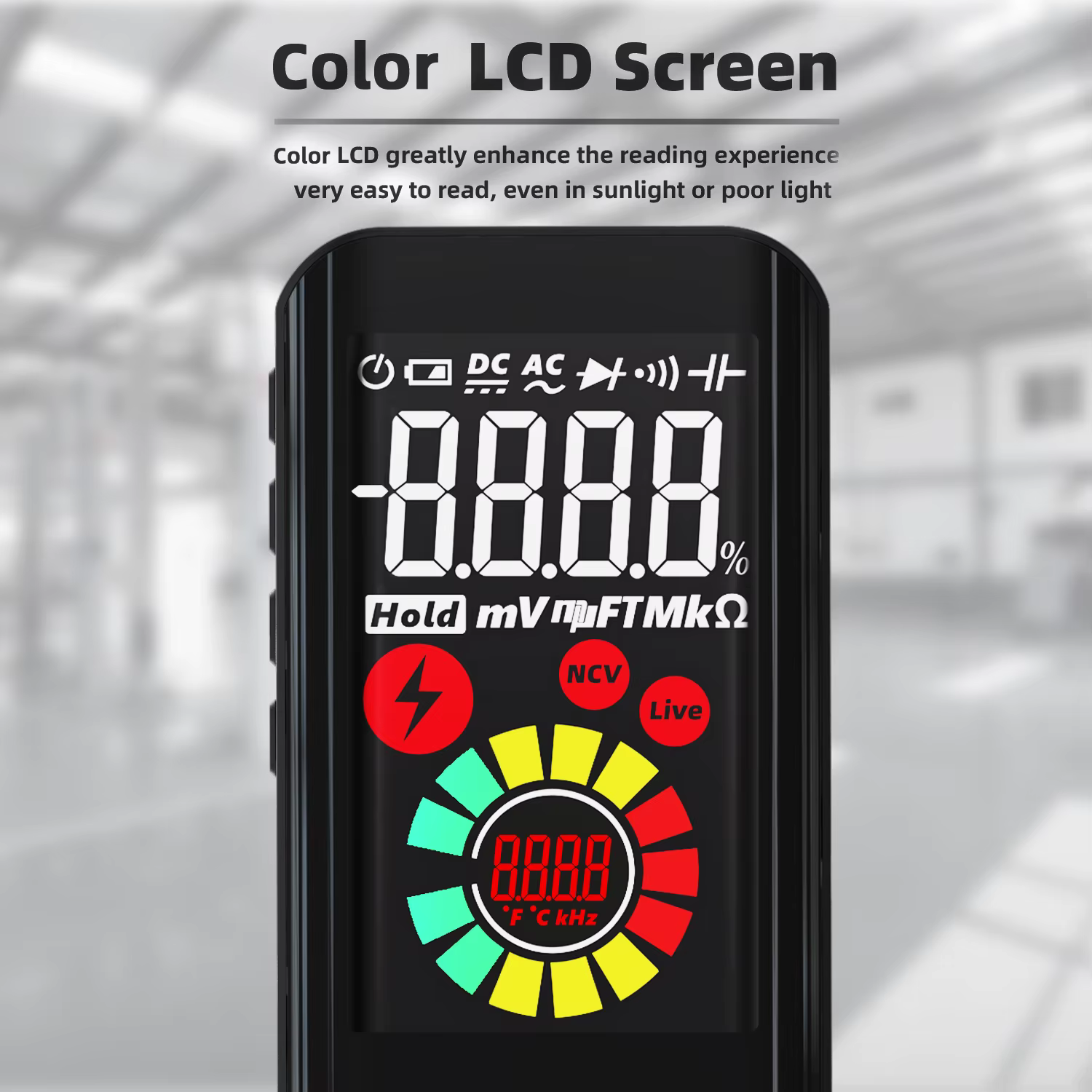 BSIDE A10 multimètre numérique couleur LCD Rechargeable poche voltmètre intelligent condensateur Dio