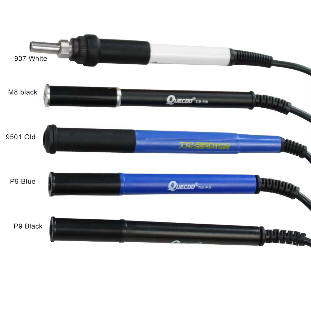 QUECOO 5pin T12-M8 9501 907 P9 poignée 1.1m pour station de fer à souder STM32 T12-955/958 températu