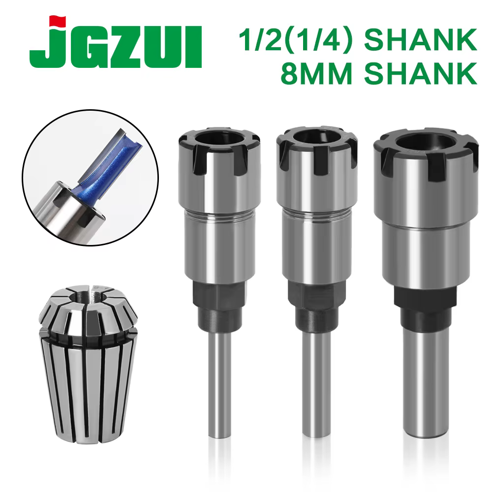 1/4 "8mm 1/2" tige ER routeur Bit tige d'extension pince Machine de gravure Extension fraise pour le
