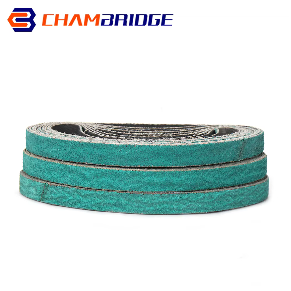 Bande Abrasive 330x10MM, grain 60/80/120, Bandes abrasives en alumine fondue et zircone, pour meuble