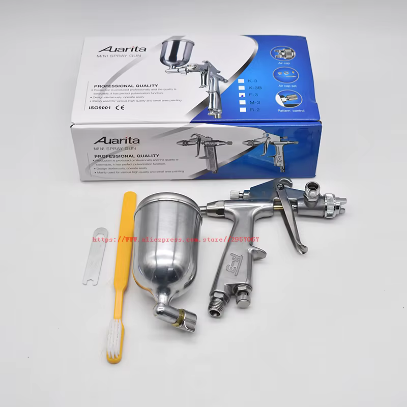 Outils de pistolet à air aérographe pistolet à peinture F-3 hvlp 1.0mm buse aérographe pistolet pneu