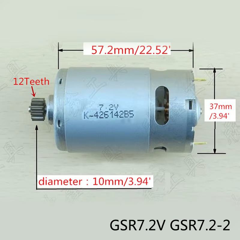 Haute qualité! 12 Dents Remplacement DC Moteur 7.2V Pour BOSwivel Perceuse Sans Fil Tournevis Martea