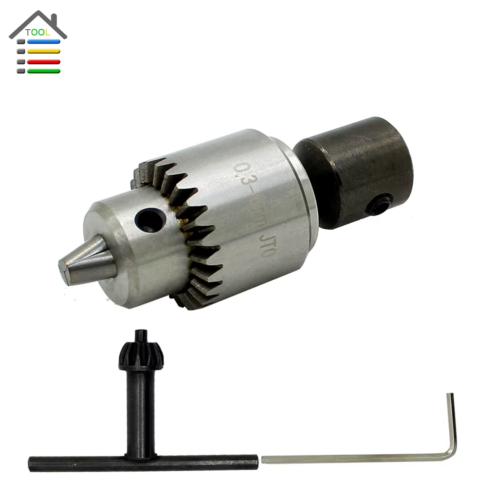 Mandrin de perceuse professionnel 0.3-4mm avec support d'arbre en acier de 5mm, JTO Fit 5mm, machine