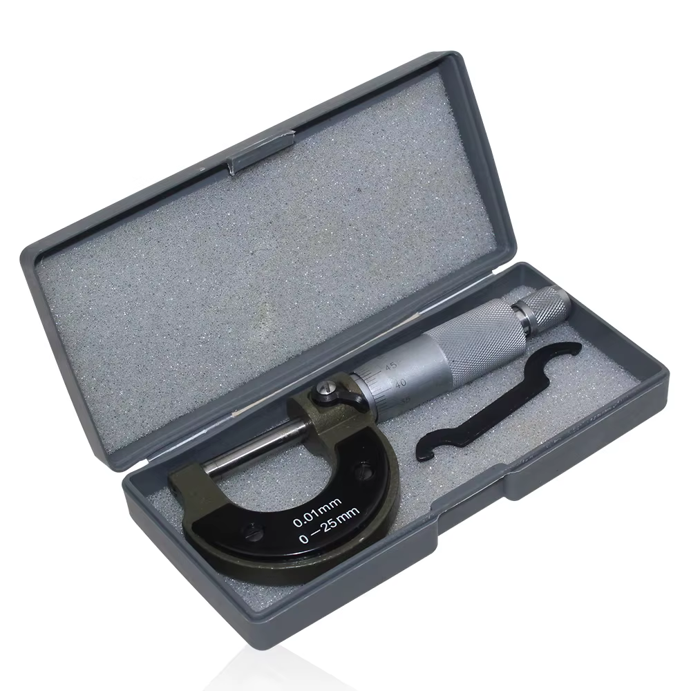Micromètre extérieur du neuvième monde, jauge 0-25mm/0.01mm, pied à coulisse, outils de mesure avec 