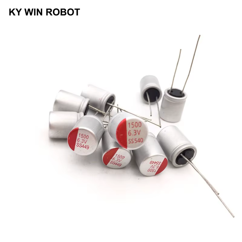 6.3V1500UF 10*13 DIP condensateur électrolytique solide 1500UF 6.3V 10X13mm condensateur de Sate sol