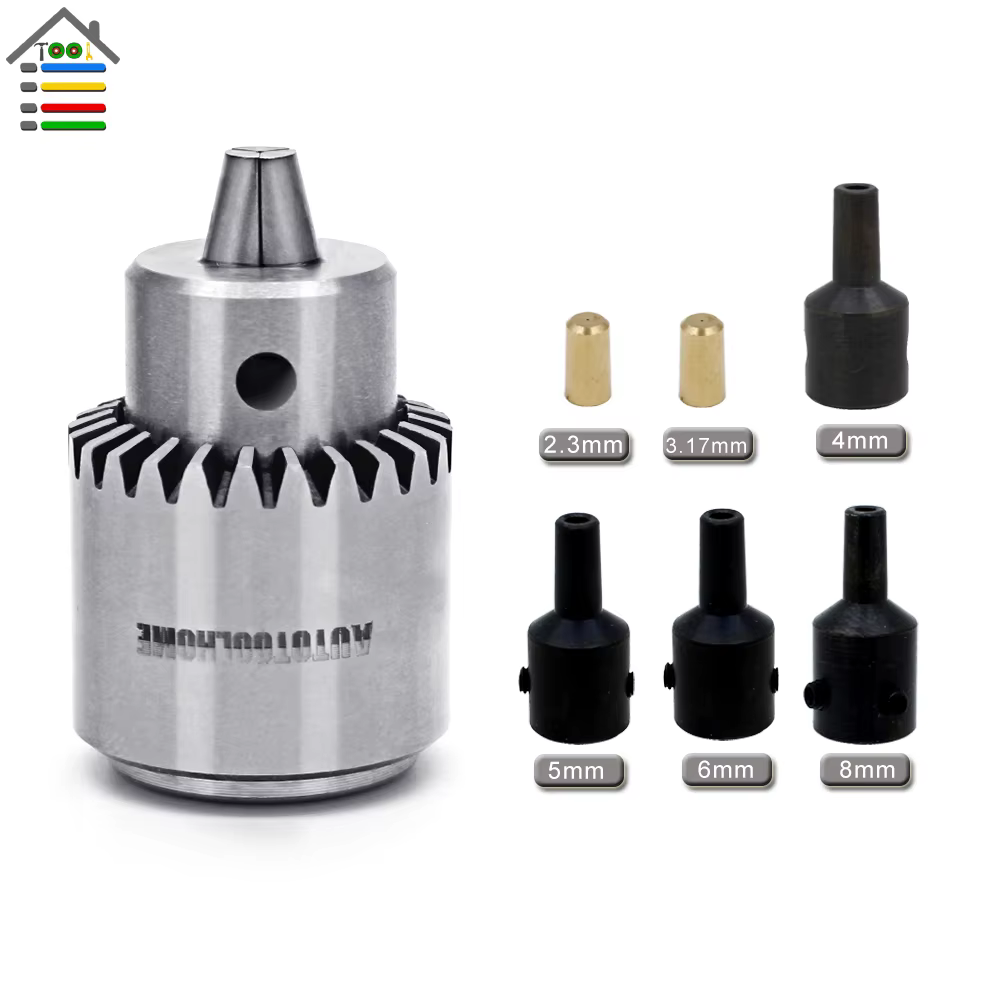 Mandrin de perceuse monté sur cône JT0 avec clé, micro moteur, serrage de la lumière, 0.3-4mm, 2.3, 