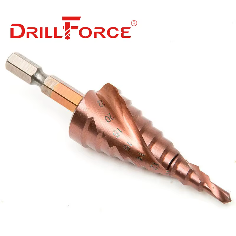 Drillforce M35 5% foret étagé au Cobalt HSSCO cône outil métallique coupe-trou 3-12/3-14/4-12/4-20/4