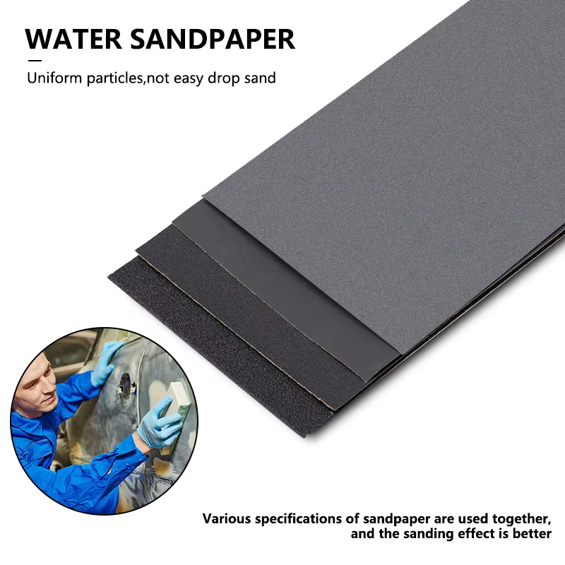 XCAN papier de verre sec et humide 12 pièces papier de verre étanche grain 1000-5000 9x3.6 pouces po