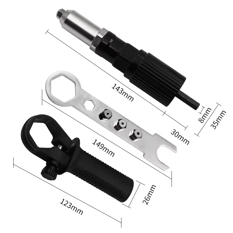 Pistolet à écrou électrique professionnel, Machine à tirer le noyau, accessoires de rivetage sans fi