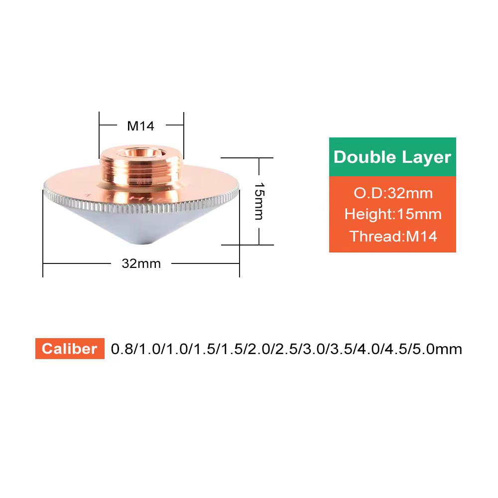 Buse Laser Raytools Dia32 M14mm BM111 BM110 BT240S BM114 buse de tête Laser pour buse de découpe de 